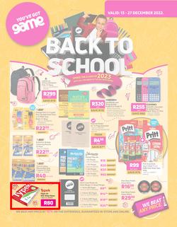 Game : Back To School (13 December - 27 December 2022), page 1