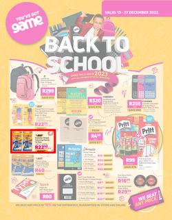 Game : Back To School (13 December - 27 December 2022), page 1