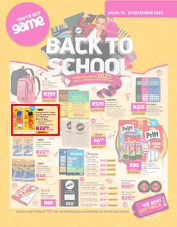 Game : Back To School (13 December - 27 December 2022), page 1