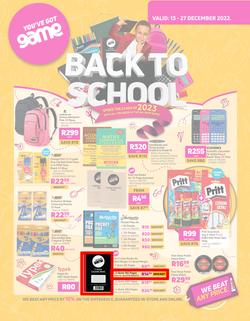 Game : Back To School (13 December - 27 December 2022), page 1