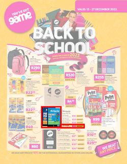 Game : Back To School (13 December - 27 December 2022), page 1