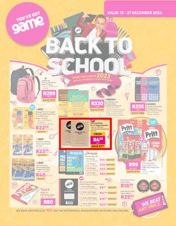 Game : Back To School (13 December - 27 December 2022), page 1
