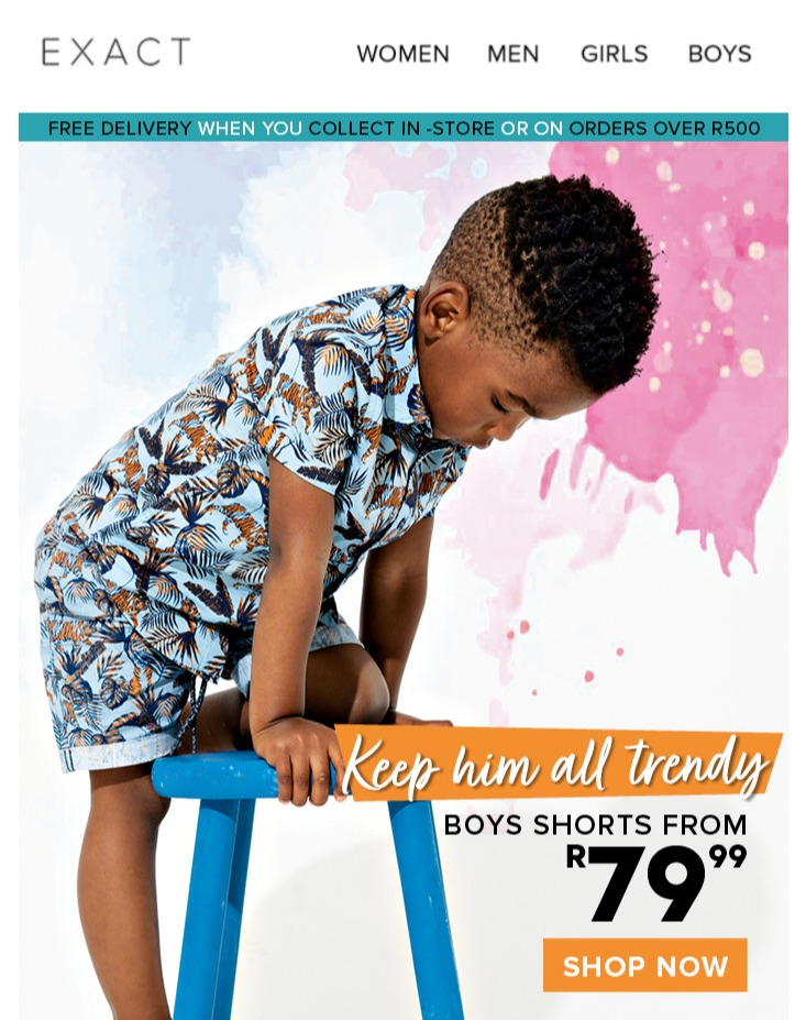 Exact : Keep Him All Trendy (Request Valid Dates From Retailer) — m ...