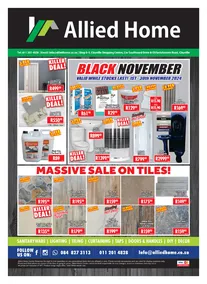 Allied Home : Black November (01 November - 30 November 2024 While Stocks Last)