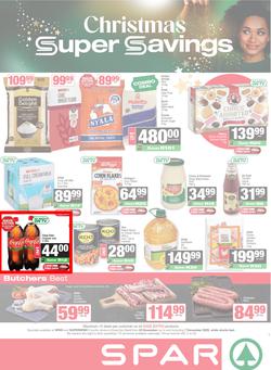 SPAR & SUPERSPAR KwaZulu-Natal Country : Christmas Super Savings (24 November - 07 December 2025), page 1