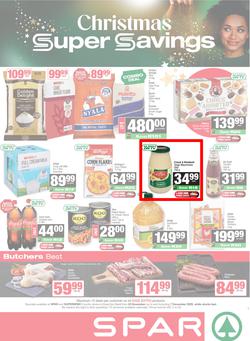 SPAR & SUPERSPAR KwaZulu-Natal Country : Christmas Super Savings (24 November - 07 December 2025), page 1