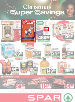 SPAR & SUPERSPAR KwaZulu-Natal Country : Christmas Super Savings (24 November - 07 December 2025), page 1