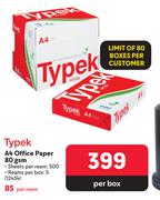 Typek A4 Office Paper 80 Gsm-Per Box