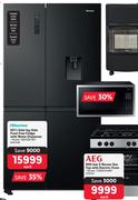 Hisense 631L Side By Side Frost Free Fridge With Water Dispenser H800SB-WD