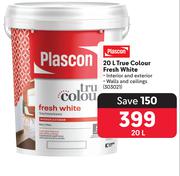 Plascon 20L True Colour Fresh White