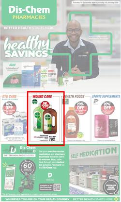 Dis-Chem : Healthy Savings (10 December - 12 January 2025), page 1
