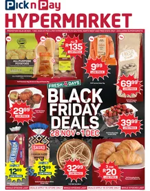 Pick n Pay Hypermarket Gauteng, North West & Free State : Hyper Fresh Specials (28 November - 01 December 2024)