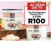 You First Odourless Coconut Oil-For 2 x 1L