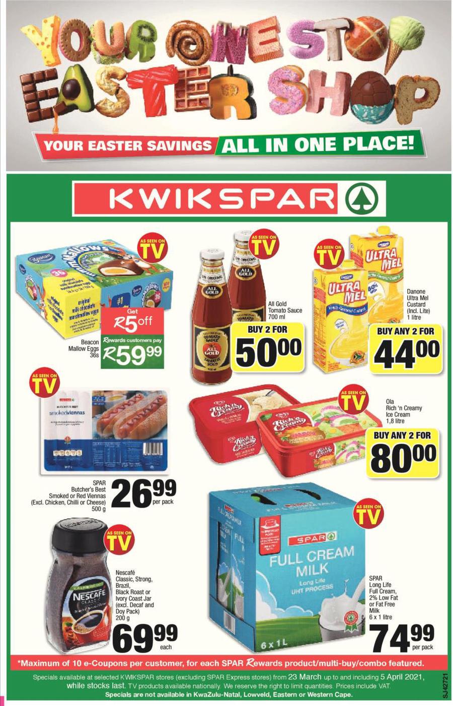 Kwikspar Gauteng Boksburg Carletonville Fourways Johannesburg Pretoria Your One Stop Easter Shop 23 March 5 April 21 Www Guzzle Co Za