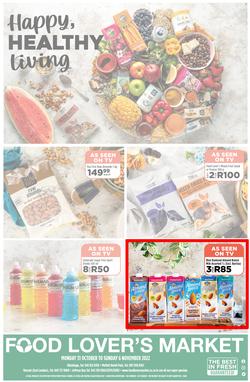 Food Lover's Market Eastern Cape : Happy, Healthy Living (31 October - 06 November 2022), page 1