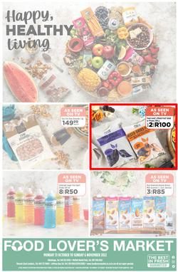 Food Lover's Market Eastern Cape : Happy, Healthy Living (31 October - 06 November 2022), page 1