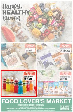 Food Lover's Market Eastern Cape : Happy, Healthy Living (31 October - 06 November 2022), page 1