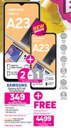 2 x Samsung Galaxy A23 4G Smartphone-On 2GB Red Core More Data + On Promo 65