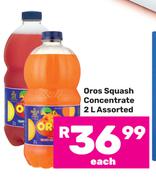 Oros Squash Concentrate Assorted-2L
