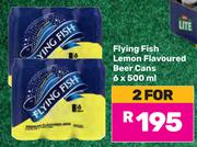 Flying Fish Lemon Flavoured Beer Cans 6x500ml-For 2