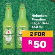 Heineken Premium Lager Beer-For 2 x 650ml