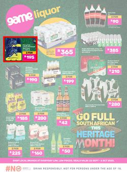 Game Liquor : Go Full South African This Heritage Month (22 September - 06 October 2025), page 1