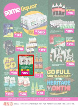 Game Liquor : Go Full South African This Heritage Month (22 September - 06 October 2025), page 1