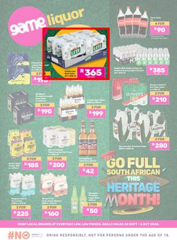 Game Liquor : Go Full South African This Heritage Month (22 September - 06 October 2025), page 1