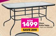 Glass Patio Table