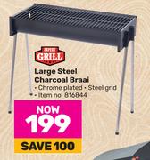 Expert Large Steel Charcoal Braai