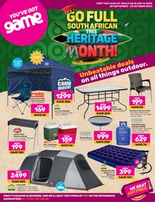 Game : Unbeatable Deals On All Things Outdoor (20 September - 03 October 2023)