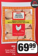 Spar IQF Frozen Chicken Mixed Portions-2kg Each