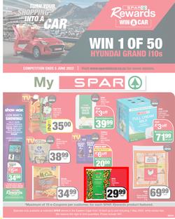 SPAR EASTERN CAPE : Turn Your Shopping Into A Car (19 April - 01 May) | Valid In Acres, Algoa Park, Burgersdorp, Cambridge, Cradock, Dagbreek, De Freitas, Fig Tree, Five Ways, Lighthouse, Linton Grang, page 1