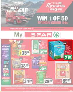 SPAR EASTERN CAPE : Turn Your Shopping Into A Car (19 April - 01 May) | Valid In Acres, Algoa Park, Burgersdorp, Cambridge, Cradock, Dagbreek, De Freitas, Fig Tree, Five Ways, Lighthouse, Linton Grang, page 1