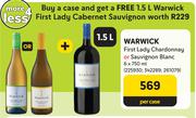 Warwick First Lady Chardonnay Or Sauvignon Blanc-6 x 750ml