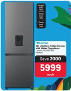 Hisense 347L Bottom Fridge Freezer With Water Dispenser H450BIT-WD