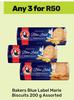 Bakers Blue Label Marie Biscuits Assorted-For Any 3 x 200g