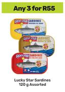Lucky Star Sardines Assorted-For 3 x 120g