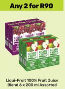 Liqui Fruit 100% Fruit Juice Blend Assorted-For Any 2 x 6 x 200ml