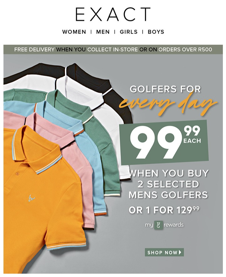 Exact : Golfers For Every Day (Request Valid Dates From Retailer) — m ...