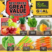 Goal Supermarket : Great Value (12 May - 15 May 2022)