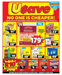 Usave Gauteng, Mpumalanga, Limpopo & North West : No One Is Cheaper (20 May - 09 June 2024)