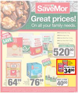 SPAR SAVEMOR EASTERN CAPE : Great Prices (22 June - 4 July 2021) Valid in Alexandria, Dordrecht, Hogsback, Idutywa, Willowvale, Mooiplaas, Richmond, page 1