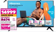 Hisense 75" (190cm) A6K UHD Smart TV