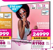 Samsung 85" (216cm) Crystal UHD 4K TV CU7000