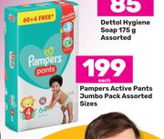 Pampers Active Pants Jumbo Pack Assorted Sizes-Each