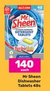Mr Sheen Dishwasher Tablets-48s Each