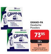 Grand-Pa Headache Powders-38's