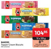 Bakers Topper Cream Biscuits (All Variants)-12 x 125g