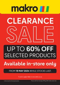 Makro : Clearance Sale (19 May 2024 While Stocks Last)